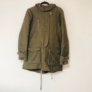 Lou & Grey Green Quilt Sleeve Anorak Parka Jacket